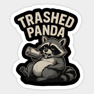 Trashed Panda Meme – Drunk Raccoon Sticker